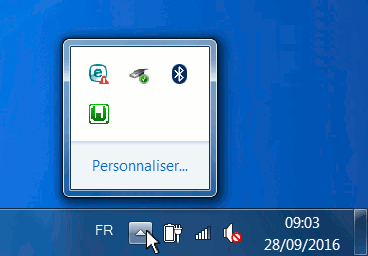 L'icône W dans la barre des tâches est en vert lorsque les serveurs sont démarrés